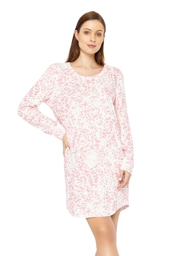 Rösch Nachthemd Winterwarm im rosa Druck-Mix Kuschelig 100% Baumwolle 1233523 38 16588 von Rösch
