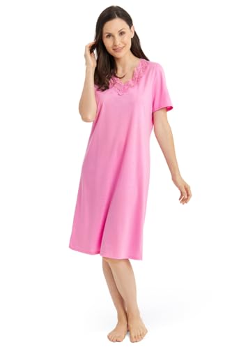 Rösch Nachthemd mit Spitzen-Details Baumwolle/Modal 1253311 40, 10012 von Rösch