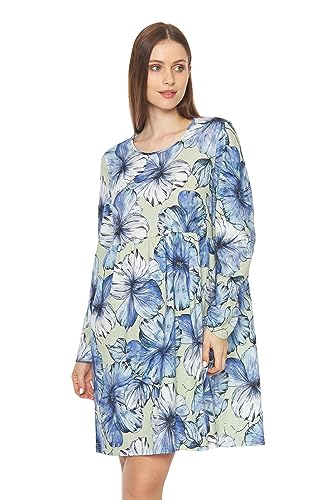 Rösch Nachthemd mit Stufenlook Hellblau Baumwolle 1233622 42 Romantic Flower Rösch Nachthemd mit Stufenlook Hellblau Baumwolle 1233622 42 Romantic Flower von Rösch