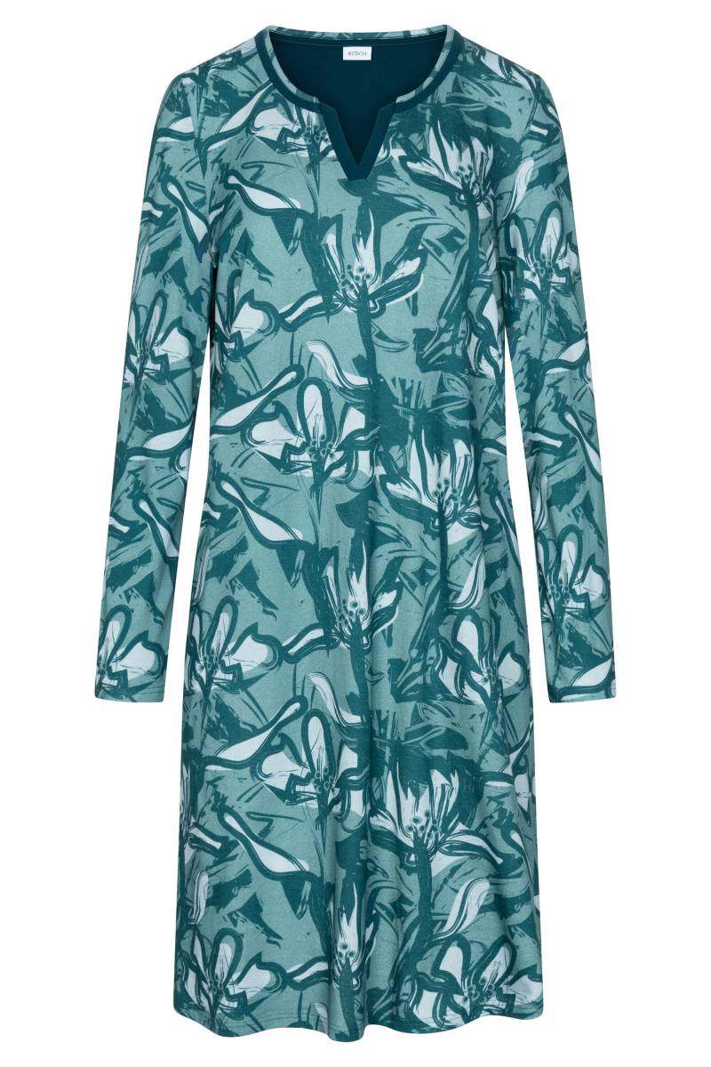 Rösch - Nightdress 1233561 petrol flowers - Gr. - 38 von Rösch