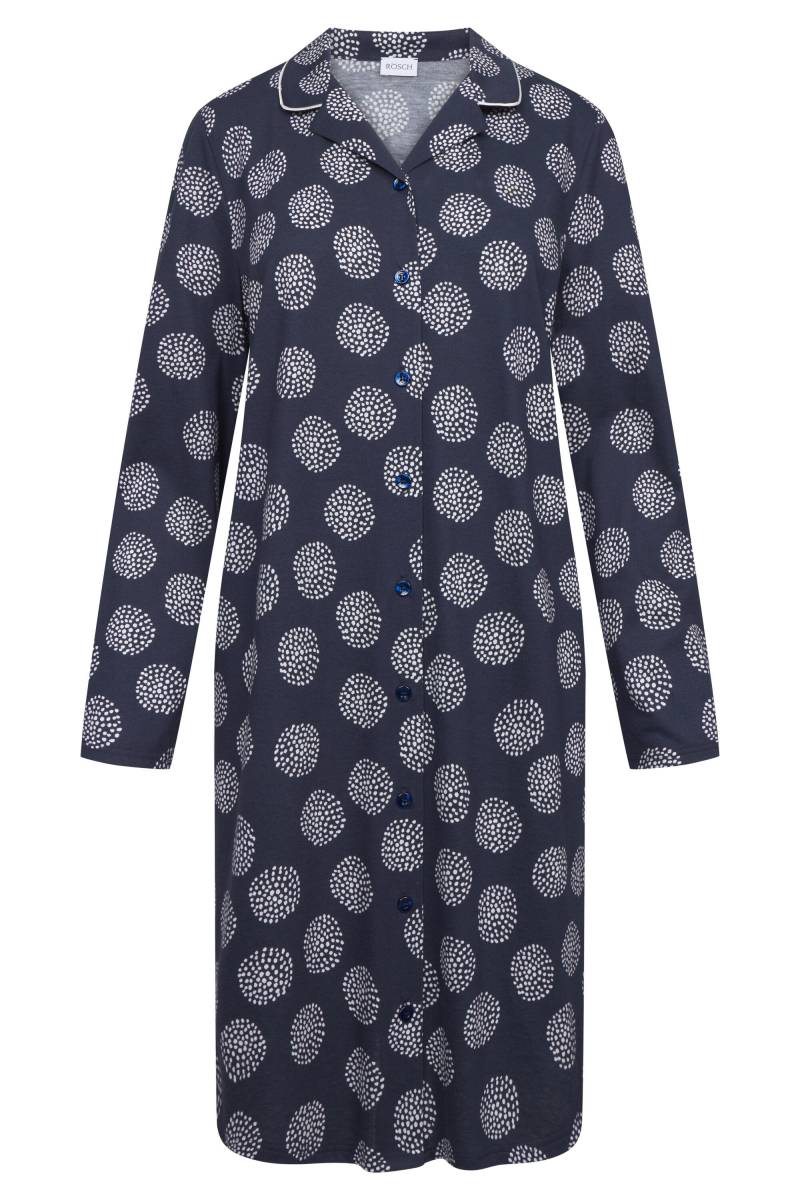 Rösch - Nightdress 1253728 navy dots - Gr. - 48 von Rösch