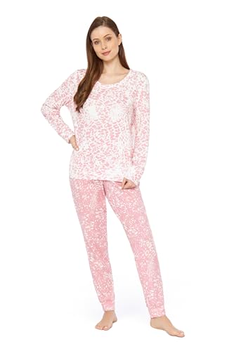 Rösch Pyjama Winterwarm im rosa Druck-Mix Kuschelig 100% Baumwolle 1233522 48 16588 von Rösch