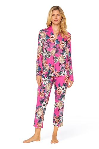 Rösch Pyjama im pinken Blumendruck Baumwolle/Modal 1233650 44 15647 von Rösch