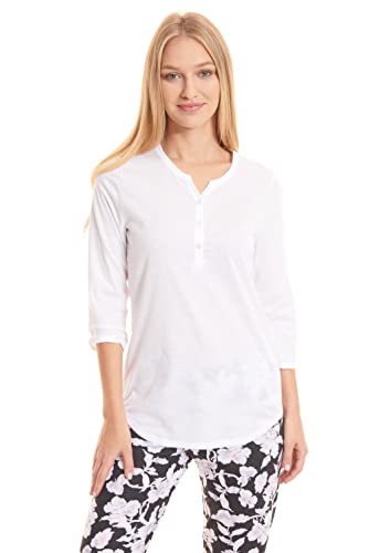 Rösch Pyjama mit Blütendruck 3/4-Ärmel 100% Baumwolle 1884290 16584, 44 von Rösch