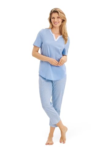 Rösch Pyjama mit Retro-Punktedruck 100% Baumwolle 1253123 40, 16393 von Rösch