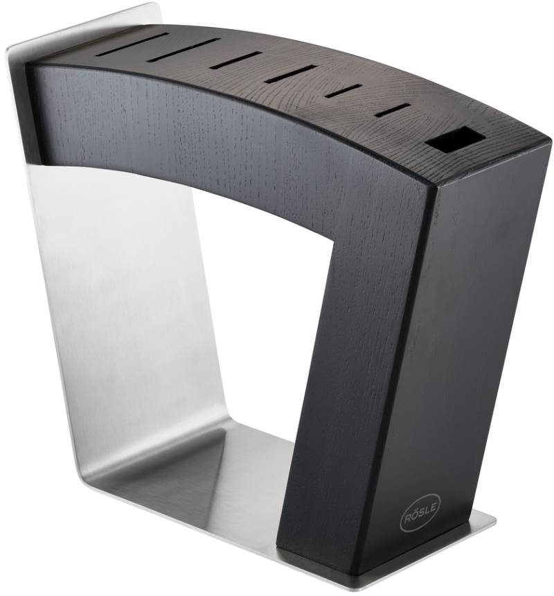 RÖSLE Messerblock "MoveX" 1 Stk. aus Edelstahl und Eschenholz, zwei Standpositionen, unbestückt von Rösle