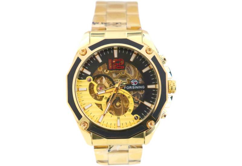 Rötting Design Automatikuhr Marke Forsining Skelett schwarz goldfarbenes Ziffernblatt von Rötting Design