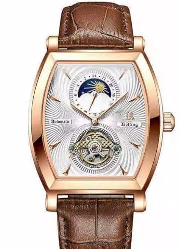 Rötting Design Herrenuhr Automatikuhr weißes Ziffernblatt Tag/Nacht Phasen Anzeige Rötting Design Herrenuhr Automatikuhr weißes Ziffernblatt Tag/Nacht Phasen Anzeige von Rötting Design