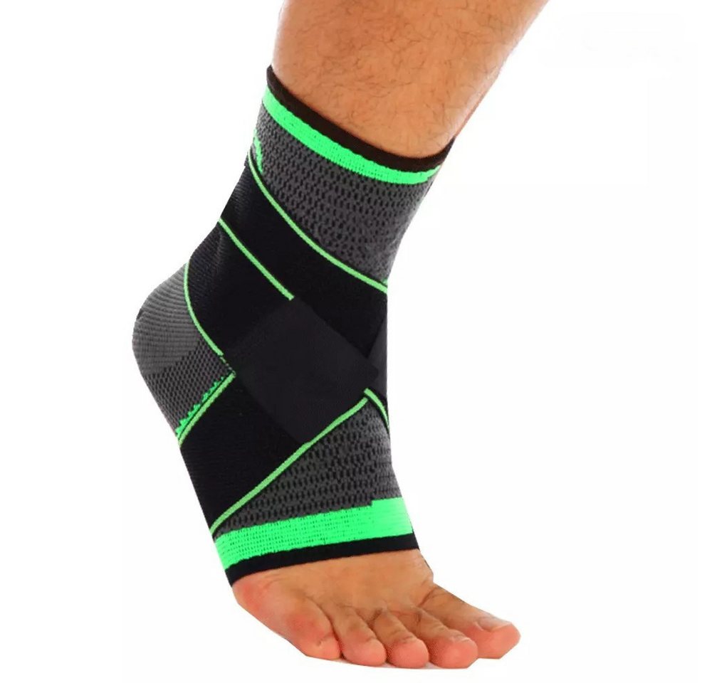 Rötting Design Sprunggelenkbandage Rötting Sports 2 Sprunggelenkbandagen Fußgelenkbandage Knöchelbandage (2er Set), atmungsaktiv, Farbe grün/schwarz, verschiedene Größen von Rötting Design