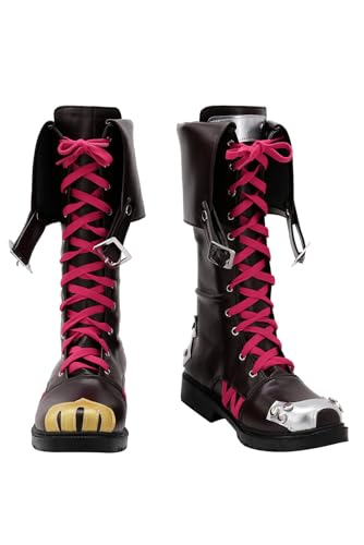 Roeutoo Anime Cosplay Kostüm Stiefel Erwachsene Frauen Steampunk Schuhe Zubehör Outfit, Schwarz, 38 EU von Roeutoo