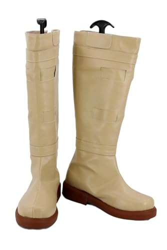 Roeutoo Queen Kostüm Stiefel Erwachsene Damen Cosplay Schuhe Halloween Outfit Zubehör, aprikose, 37 EU von Roeutoo