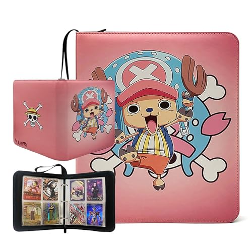 Roffatide 4 Pocket Binder Karten mit 50 abnehmbaren doppelseitigen Seiten Blätter Trading Card Binder hält bis zu 400 Karten Taschen Reißverschluss Album für Jungen Mädchen E von Roffatide