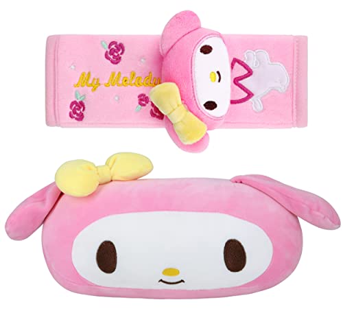 Roffatide Anime Auto Sicherheitsgurt Schulter Pad Sicherheitsgurt Abdeckung Plüsch Auto Nackenkissen Auto Kopf Nackenstütze Kissen von Roffatide