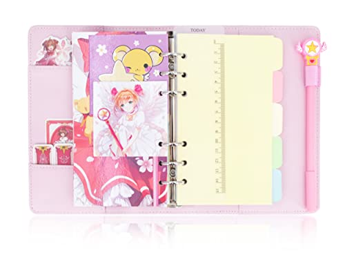 Roffatide Anime Cardcaptor Sakura Nettes Notizbuch KINOMOTO SAKURA Rosa DIY Mädchen Schreibbuch Spirale gebundenes Notizbuch von Roffatide