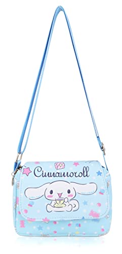 Roffatide Anime Cartoon Mini Messenger Bag Crossbody Bag Kawaii Lolita JK Girls Shoulder Bag Flap Synthetic Leather Satchel Blau von Roffatide