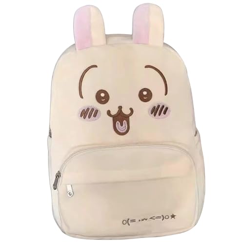 Roffatide Anime Cartoon Nette Hachiware Plüsch Puppe Rucksack Kawaii Lolita JK Frauen Tasche Geburtstag Frauen Casual Rucksack Laptop Rucksack Fahrrad Reise Wandern Rucksack Daypack Whiteay Blau von Roffatide