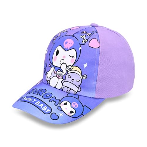 Roffatide Anime Cartoon böses Kaninchen Kaninchen Baseballkappe einstellbar niedlichen Druck kleine Baseballmütze lila Golf gebogen Low Profile Hut von Roffatide