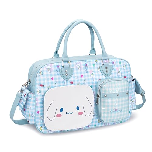 Roffatide Anime Cinnamoroll 17.5L Duffel-Reisetasche für Frauen Niedlicher Sport Turnbeutel Weekender Tragetasche Umhängetasche Wasserdichtes Workout Yoga Tasche Übernachtungstasche Blau von Roffatide