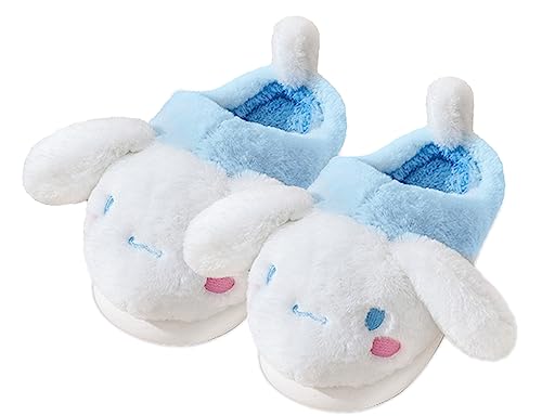 Roffatide Anime Cinnamoroll Fuzzy Slippers Melody Hausschuhe Geschlossener Zeh offener Rücken Schaumstoff Hausschuhe mit Gummisohle für Frauen Mann von Roffatide