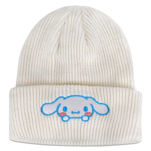 Roffatide Anime Cute Beanie Hat Kawaii Lolita JK Caps Winter Knit Hat für Jungen Mädchen Gestickte Beanie Cap Beige von Roffatide