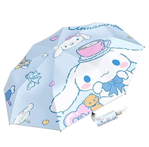 Roffatide Anime Cute Dog Umbrella 8 RIBS Umbrellas Auto Open Compact Folding Travel Umbrella Windproof Waterproof Anti-UV Protection Umbrella Light Umbrella von Roffatide