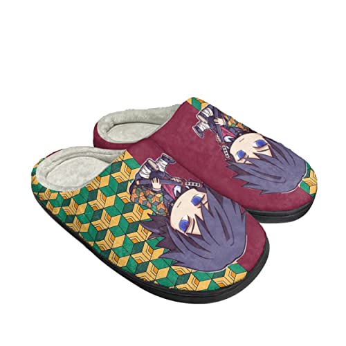 Roffatide Anime Dämon Slayer Fuzzy Hausschuhe Kamado Tanjirou Kamado Nezuko Closed Toe Open Back mit Gummisohle Haus Hausschuhe rutschfeste Indoor Plüsch Schuhe für Frauen Roffatide Anime Dämon Slayer Fuzzy Hausschuhe Kamado Tanjirou Kamado Nezuko Closed Toe Open Back mit Gummisohle Haus Hausschuhe rutschfeste Indoor Plüsch Schuhe für Frauen von Roffatide