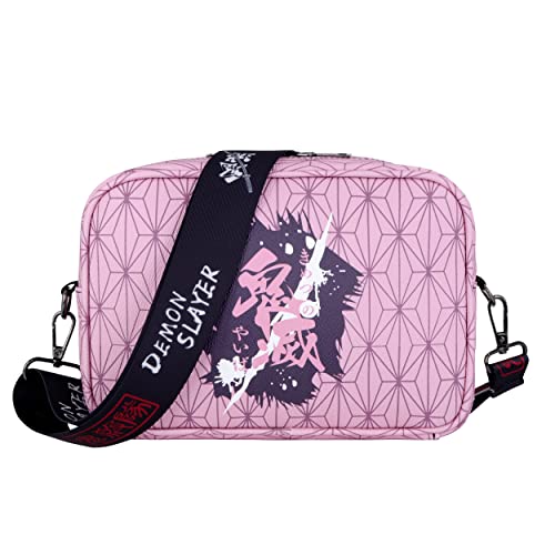 Roffatide Anime Demon Slayer Crossbody Bag Kamado Nezuko Small Shoulder Bag Sling Bag Girls Crossbody Bag Handbag Waterproof Satchel Pink von Roffatide