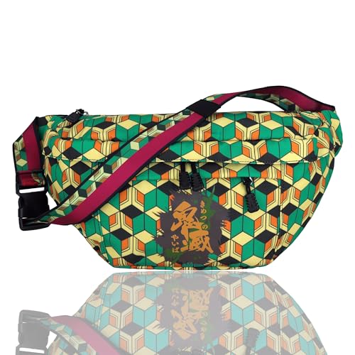 Roffatide Anime Demon Slayer Tomioka Giyuu Crossbody Fanny Pack für Männer Frauen Gürteltasche Hip Bum Bag Sling Tasche Brustbeutel Rucksack Grün/Gelb Roffatide Anime Demon Slayer Tomioka Giyuu Crossbody Fanny Pack für Männer Frauen Gürteltasche Hip Bum Bag Sling Tasche Brustbeutel Rucksack Grün/Gelb von Roffatide