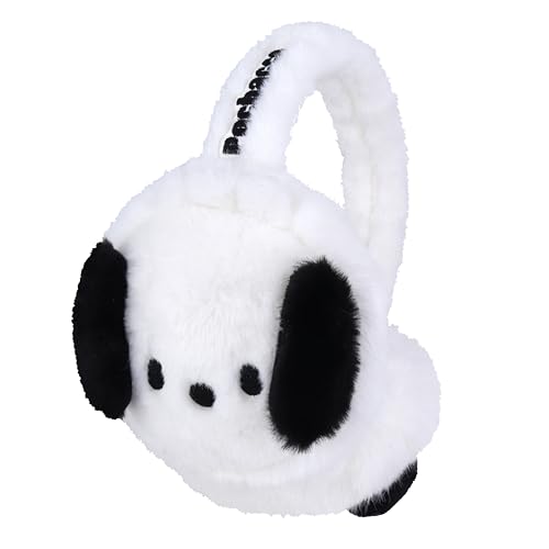 Roffatide Anime Earmuffs Pochacco Dog White Earmuff Winter Earmuffs Girl Ski Adjustable Ear Covers for Cute Ear Warmer Outdoor Earmuff Fleece Lining von Roffatide