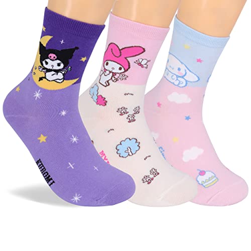 Roffatide Anime Frauen Crew Socken 3 Paare Set Nette Socke für Mädchen Frauen von Roffatide