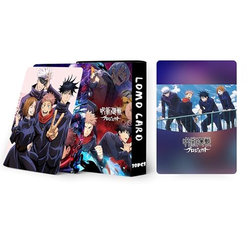 Roffatide Anime Jujutsu Kaisen Karten Sammlerstück Itadori Yuji Karte Sammlerstück Trading Gojo Satoru Sukuna Karten Set mit 30 Stück Poster Illustrationen von Roffatide