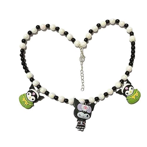 Roffatide Anime Kuromi Damen Perlenkette mit Anhänger Vibrant Melody Farbe Cinnamoroll Kawaii Lolita Style Choker Halskette Zubehör Charme Schmuck für BFF Freundschaft Geschenke Roffatide Anime Kuromi Damen Perlenkette mit Anhänger Vibrant Melody Farbe Cinnamoroll Kawaii Lolita Style Choker Halskette Zubehör Charme Schmuck für BFF Freundschaft Geschenke von Roffatide