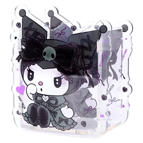 Roffatide Anime Kuromi Desktop Schreibtisch Bürobedarf Container Keramik Stifthalter für Schreibtisch Nette Bleistift Cup Topf Make-up Pinsel Halter Mini Box S von Roffatide