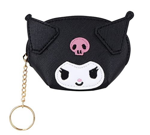 Roffatide Anime Kuromi Münze Geldbörse Kunstleder Münze Tasche mit Schlüsselanhänger für Anime-Fans, Unisex-Erwachsene, Schwarz, Cartoon-Design, Reißverschlusstasche Roffatide Anime Kuromi Münze Geldbörse Kunstleder Münze Tasche mit Schlüsselanhänger für Anime-Fans, Unisex-Erwachsene, Schwarz, Cartoon-Design, Reißverschlusstasche von Roffatide