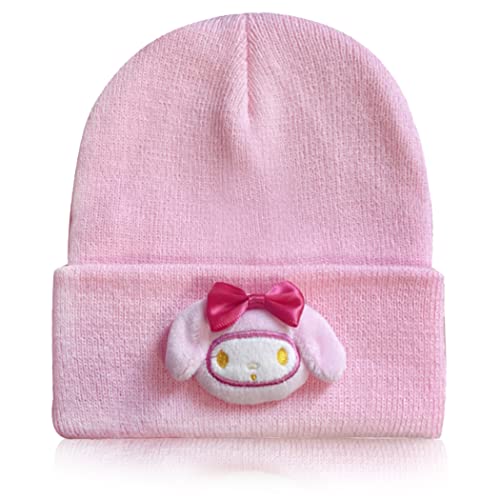 Roffatide Anime Melody Niedliche Beanie Mütze Kawaii Lolita JK Caps Winter Strickmütze für Jungen Mädchen Bestickte Beanie Mütze von Roffatide