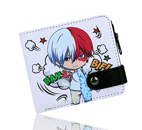 Roffatide Anime My Hero Academia Todoroki Geldbörsen für Jungen Kurzes Portemonnaie aus Kunstleder mit zwei Fächern Schlankes Reiseportemonnaie mit Münzfach Roffatide Anime My Hero Academia Todoroki Geldbörsen für Jungen Kurzes Portemonnaie aus Kunstleder mit zwei Fächern Schlankes Reiseportemonnaie mit Münzfach von Roffatide