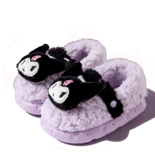 Roffatide Anime My Melody Rabbit Cinnamon Dog Kuromi Womens Fuzzy Memory Foam Slippers Cozy Plush Home Slippers Fluffy Furry House Shoes Indoor Outdoor Slide Slipper LilaB 37-38 von Roffatide