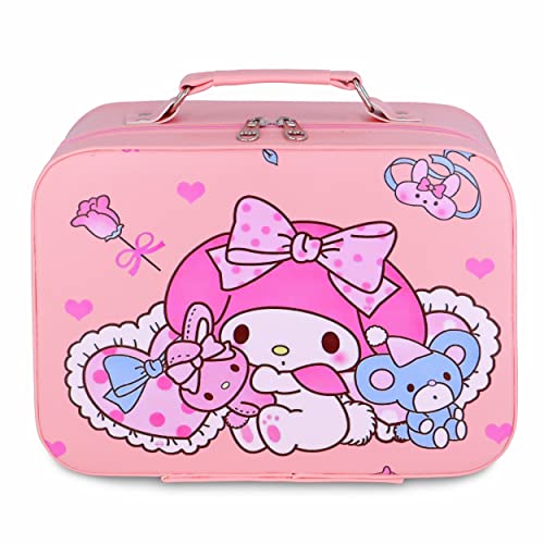 Roffatide Anime My Melody Rosa Kosmetik Reiseetui Niedlich Makeup Veranstalter Wasserdicht Toilettenpapier Etui für Mädchen Groß von Roffatide