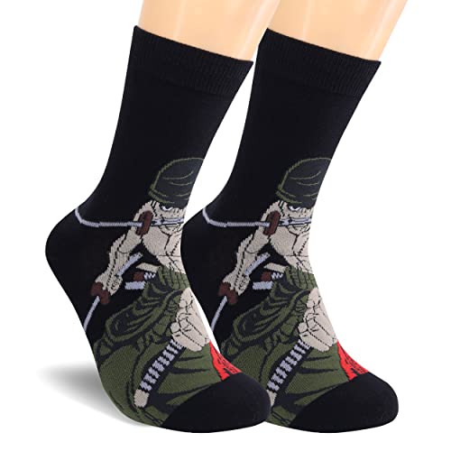 Roffatide Anime One Piece Crew Socken Roronoa Zoro Socken für Männer Frauen von Roffatide