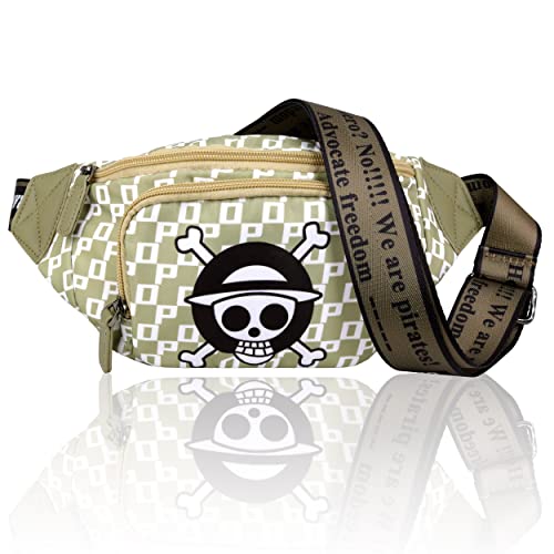 Roffatide Anime One Piece Straw Hat Crew Crossbody Fanny Pack für Männer Frauen Gürteltasche Hip Bum Bag Sling Tasche Chest Bag Rucksack von Roffatide