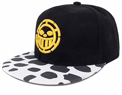 Roffatide Anime Baseballkappe für Herren Verstellbarer Gestickter Baumwoll-Baseball Cap mit Kuhmuster Schwarz von Roffatide