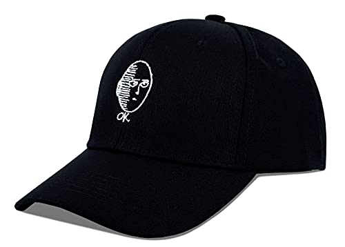 Roffatide Anime Baseballmütze 100% Baumwolle Verstellbare Baseballmütze für Männer Frauen Bestickte Papa Hut Schwarz von Roffatide
