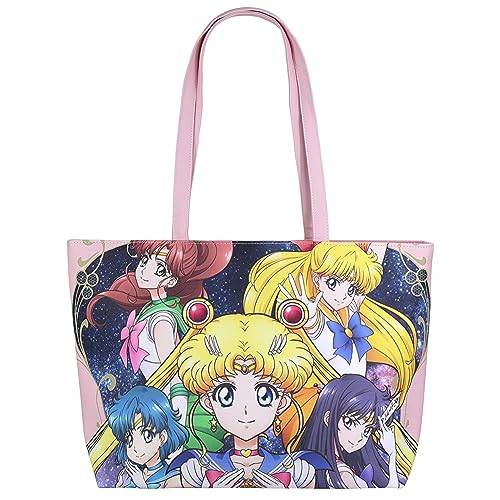Roffatide Anime Sailor Moon Cartoon Tote Bag Crossbody Bag Kawaii Lolita JK Girls Shoulder Bag Canvas Satchel Messenger Bag Sling Bag von Roffatide