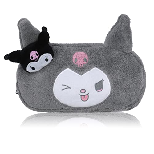 Roffatide Anime Schminktasche Tragbare Kleine Niedliche Kosmetiktasche Federmappe Zipper Pen Pouch Für Frauen Mädchen Schwarz von Roffatide