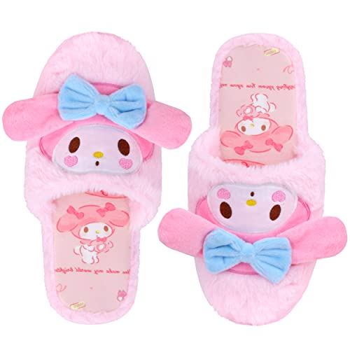 Roffatide Anime Slippers Plush Slippers Furry Indoor Slide Slipper Bedroom Shoes House floor Slipper for Women girls von Roffatide