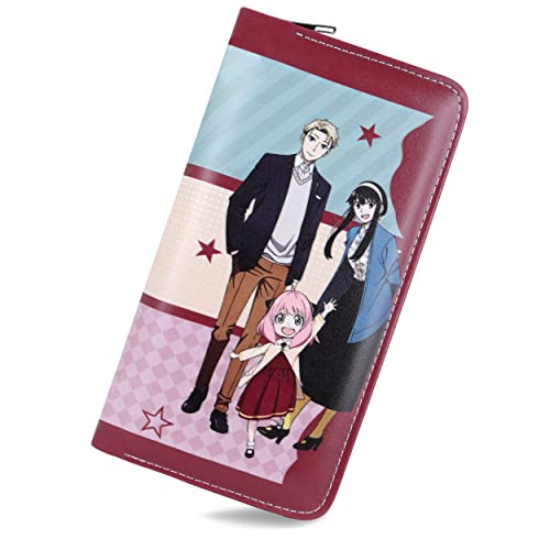 Roffatide Anime Spy x Familie Geldbörsen für Frauen Männer Kunstleder Lange Geldbörse Kartenhalter Geldbörse von Roffatide