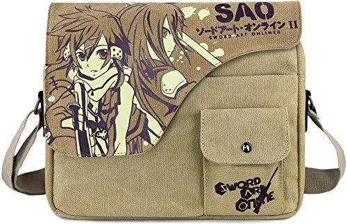 Roffatide Anime Sword Art Online Kuriertasche Kleine Schultertasche Leinwand Umhängetasche Schulranzen von Roffatide