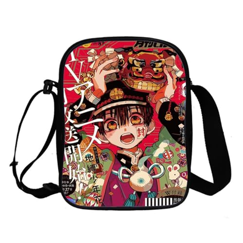 Roffatide Anime Toilette Bound Hanako Kun Crossbody Tasche Kleine Messenger-Tasche Oxford Sling Tasche Schwarz Umhängetasche für Frauen Männer Y von Roffatide