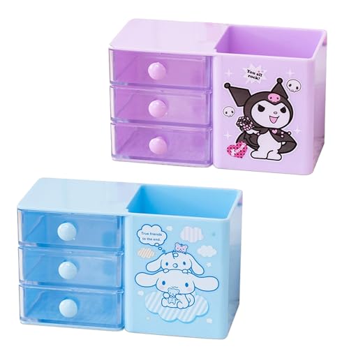 Roffatide Anime Zimt Kuromi Desktop Schreibtisch Bürobedarf Container Stift Halter für Schreibtisch Nette Bleistift Cup Topf Make-up Pinsel Halter Mini Box von Roffatide