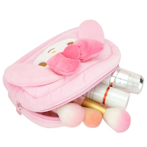 Roffatide Cartoon Hübscher tragbarer Kosmetiktasche Stiftetui Federmäppchen Kleine Kosmetiktasche für Damen und Mädchen in Rosa von Roffatide